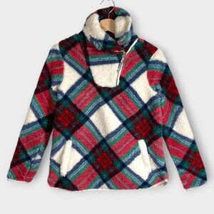 TALBOTS Ultra Plush Sherpa Fleece Zip Pullover Sweater Sz P (XS-S Petite) NEW